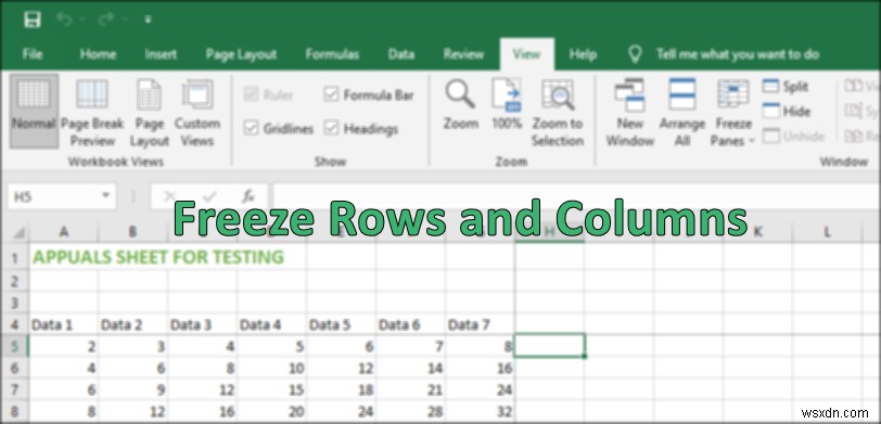 MicrosoftExcelで行と列をフリーズする方法 