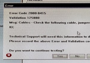 DELLコンピュータのエラーコード2000-0415の修正 