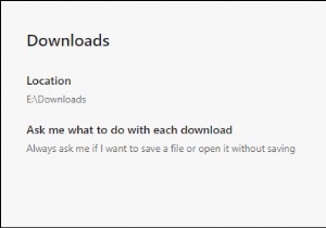 Microsoft Edge Chromiumのダウンロードフォルダを変更するにはどうすればよいですか？ 