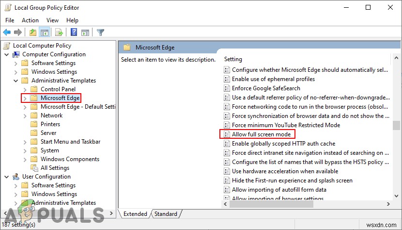 Microsoft Edgeでフルスクリーンモードを無効にする方法は？ 