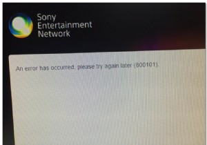 ソニーエラー800101を修正する方法 