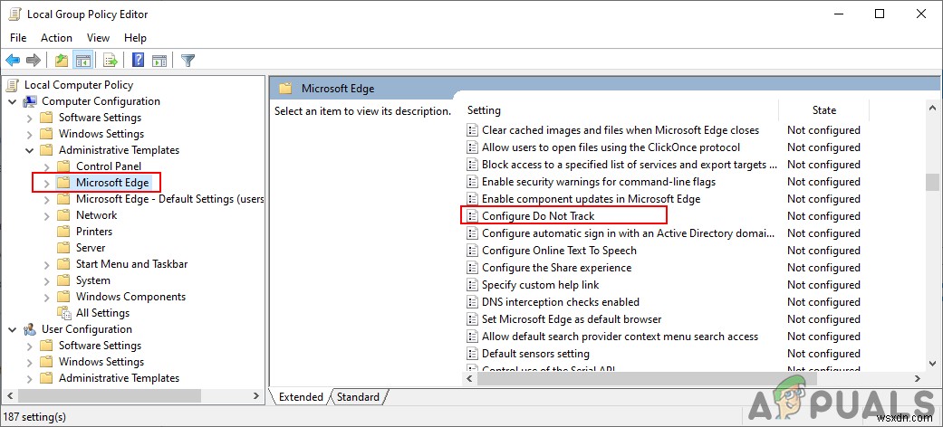 Microsoft Edgeの「送信しない追跡」リクエストを構成するにはどうすればよいですか？ 