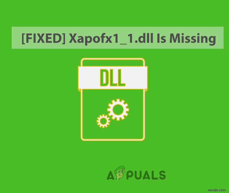 Xapofx1_1.DLLを修正する方法がありません 