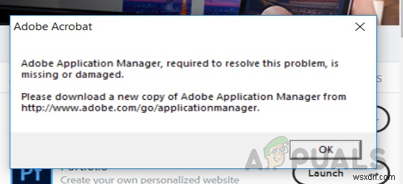 AdobeApplicationManagerの欠落または破損を修正する方法 