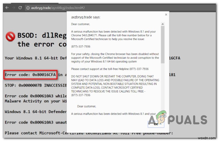 WindowsDefenderエラーコード0x80016CFAを修正する方法 
