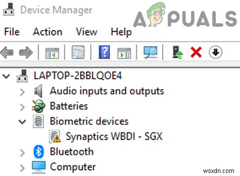 修正：Synaptics WBDI（SGX対応）指紋リーダー「デバイスを起動できません（コード10）」 