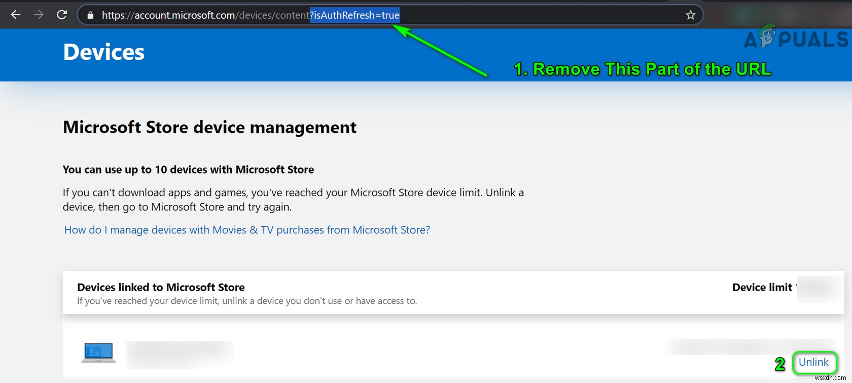 修正：MicrosoftStoreアカウントデバイスがリンクを解除しない 