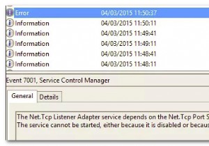 [修正]「NET.TCPポート共有サービス」の開始に失敗しました 