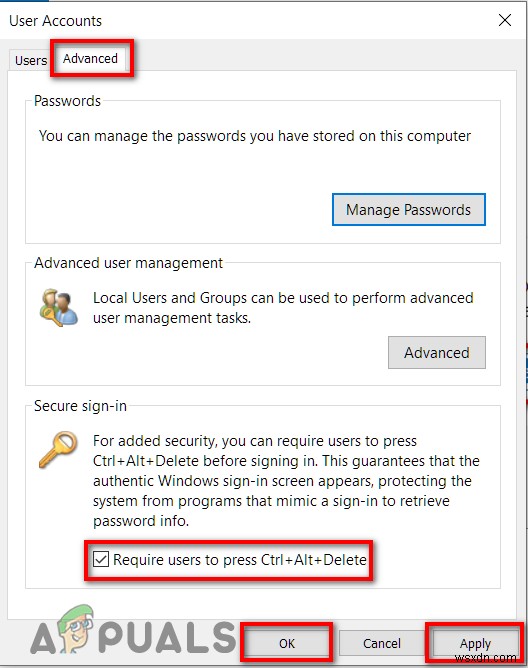 Windows10セキュアサインインを有効または無効にする方法 