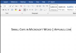 Microsoft Wordでスモールキャップスを行う方法は？ 