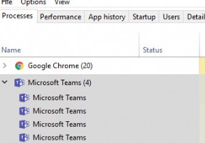 修正：MicrosoftTeamsによるCPUとバッテリーの使用率が高い 