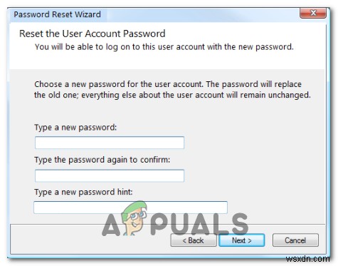 [FIX]ウィザードがこのユーザーアカウントのパスワードを設定しようとしたときにエラーが発生しました 