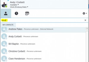 SkypeforBusinessで連絡先の名前が正しく表示されない 