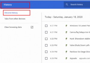 Windows10でGoogleChromeの削除されたブラウザ履歴を回復する 