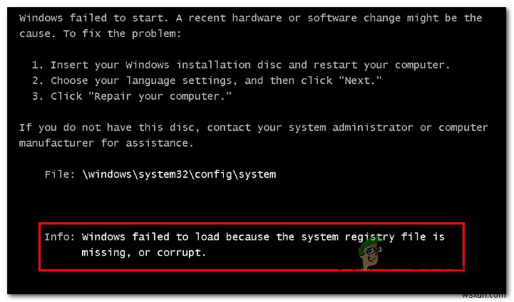Windowsで「システムレジストリファイルがありません」という起動エラーを修正するにはどうすればよいですか？ 