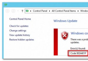 Windows Updateエラー0x8024001Fを修正する方法は？ 