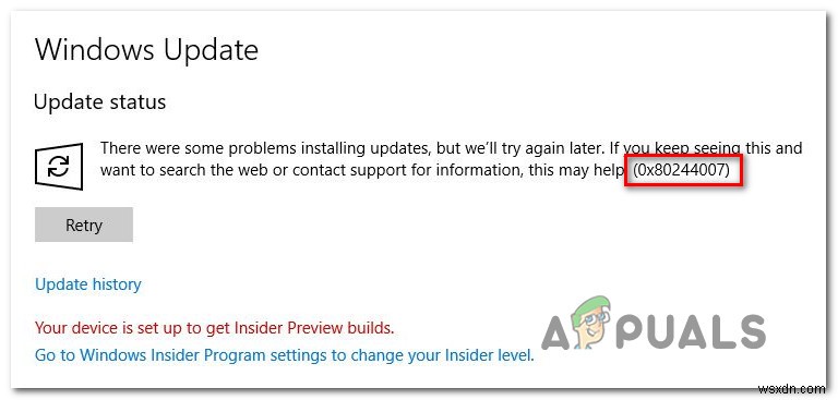 Windows Updateエラー0x80244007を修正する方法は？ 