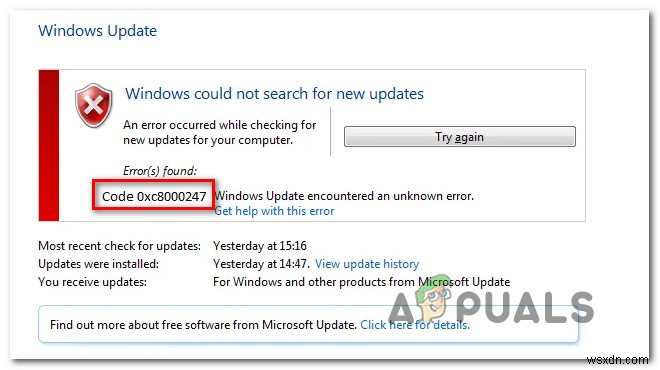 Windows Updateエラー0xc8000247を修正する方法は？ 