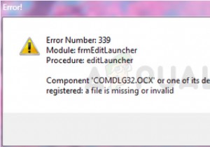 Windowsで「comdlg32.ocx」の欠落エラーを修正するにはどうすればよいですか？ 