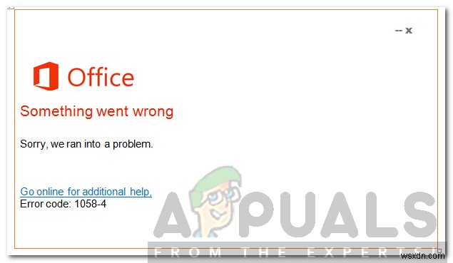 Microsoft Officeエラーコード1058-4を修正する方法は？ 