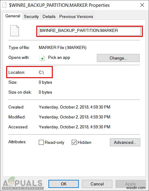 $ WINRE_BACKUP_PARTITION.MARKERファイルとは何ですか？削除する必要がありますか？ 