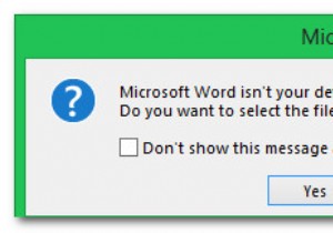 「Wordはドキュメントを表示および編集するためのデフォルトのプログラムではない」を修正する方法 