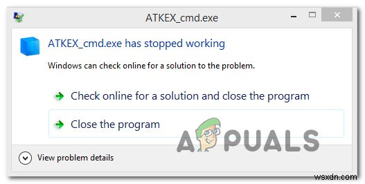 ATKEX_cmd.exeが動作を停止した問題を修正する方法 