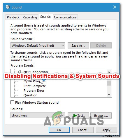 Windows10で通知音と音量音を無効にする方法 