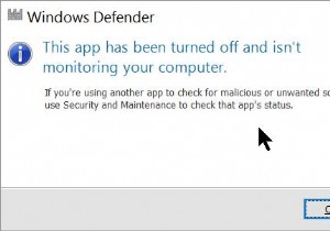 WindowsDefenderがオンにならない問題を修正する方法 