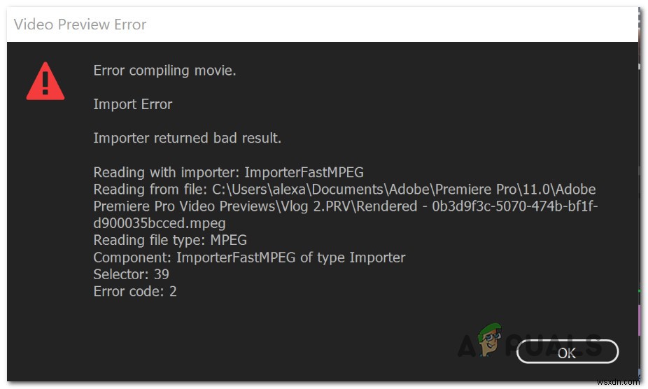PremiereProで「ムービーのコンパイルエラー」を修正する方法 
