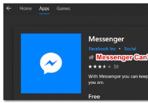 Windows10でFacebookMes​​sengerをアンインストールする方法 
