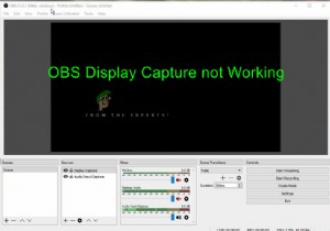 修正：OBSディスプレイキャプチャが機能しない 