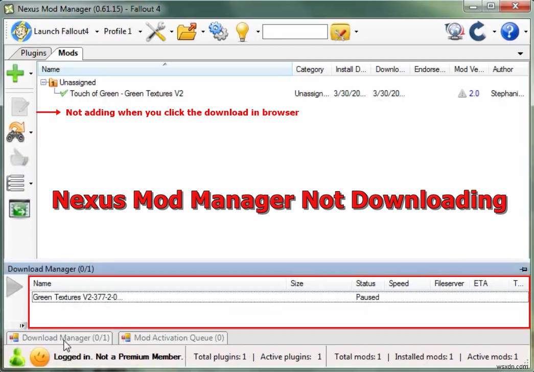 修正：NexusModManagerがダウンロードされない 