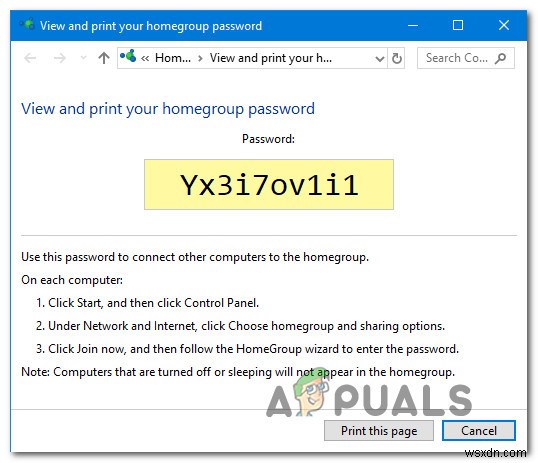 Windows10でHomeGroupパスワードを取得または表示する方法 