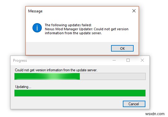 修正：NexusModManagerがアップデートサーバーからバージョン情報を取得できなかった 