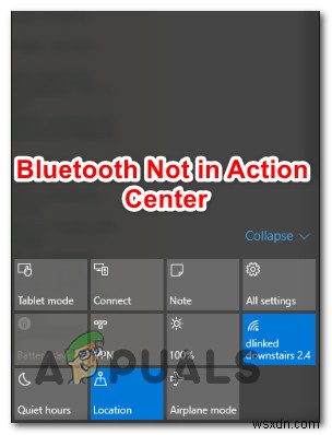 修正：BluetoothがアクションセンターのWindows10にない 