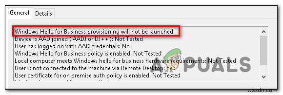 修正：Windows HelloforBusinessプロビジョニングが起動されない 