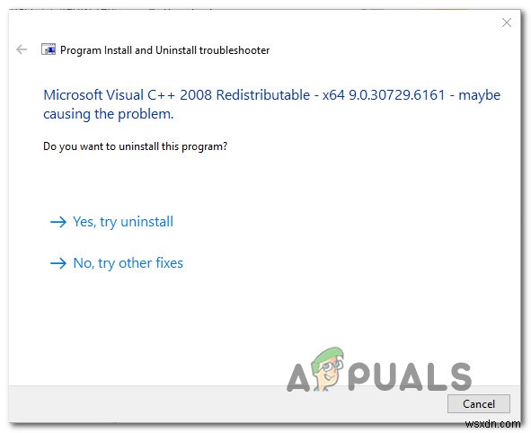 修正：Microsoft VisualC++のインストール時のエラー0x80070666 