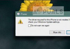 修正：このiPhoneに必要なドライバーがWindows10にインストールされていない 