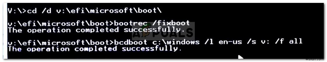 修正：Windows10でBoorec/Fixboot要素が見つかりません 