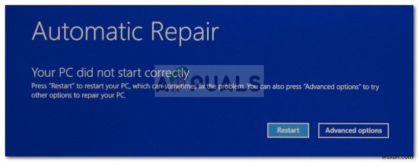 修正：自動修復PCが正しく起動しなかった 