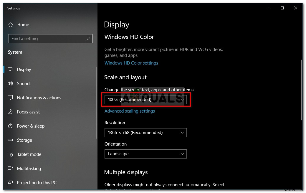 修正：Windows10でモニターがフルスクリーンで表示されない 