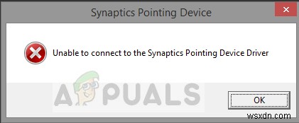 修正：Synapticsポインティングデバイスドライバーに接続できない 