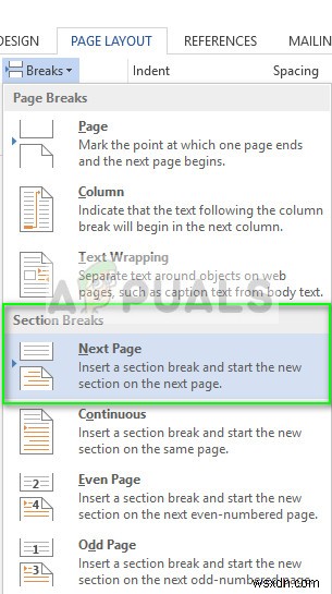 MicrosoftWordで1ページのランドスケープを作成する方法 