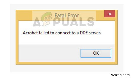 修正：AcrobatがDDEサーバーに接続できなかった 