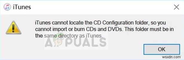 修正：iTunesがCD構成フォルダを見つけられない 