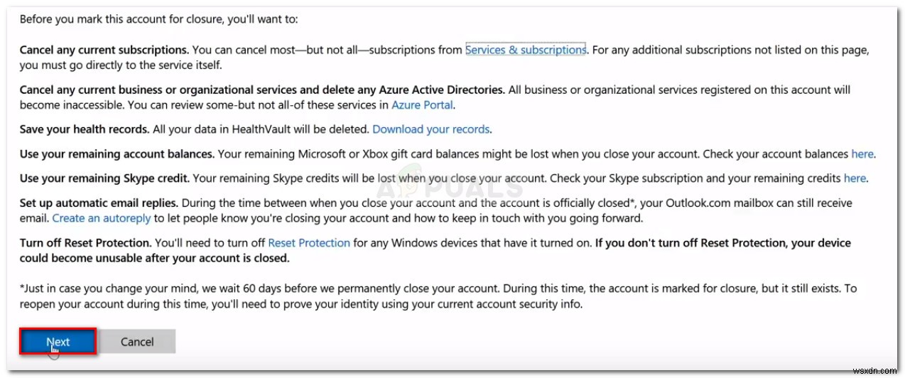 Microsoftアカウントを完全に閉鎖し、関連データを削除する方法 