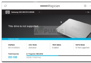 修正：SamsungMagicianがSSDを認識しない 
