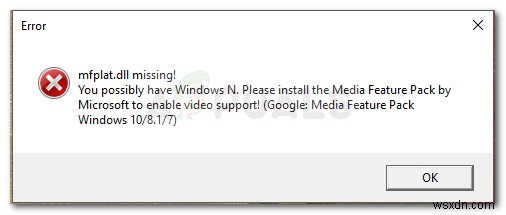 修正：Windows10でMfplat.dllが見つからない 