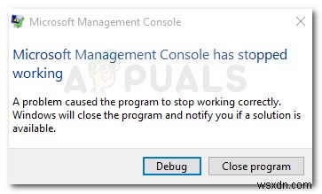 修正：Microsoft管理コンソールが機能しなくなった 
